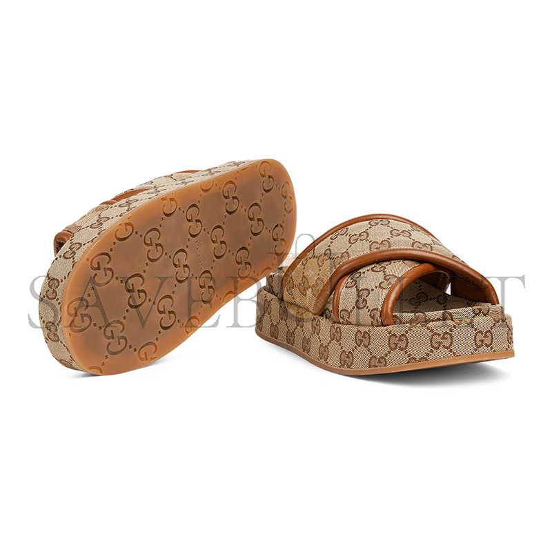 GUCCI WOMEN'S GG PLATFORM SANDAL 816798 GUCCI WOMEN'S GG PLATFORM SANDAL 816798